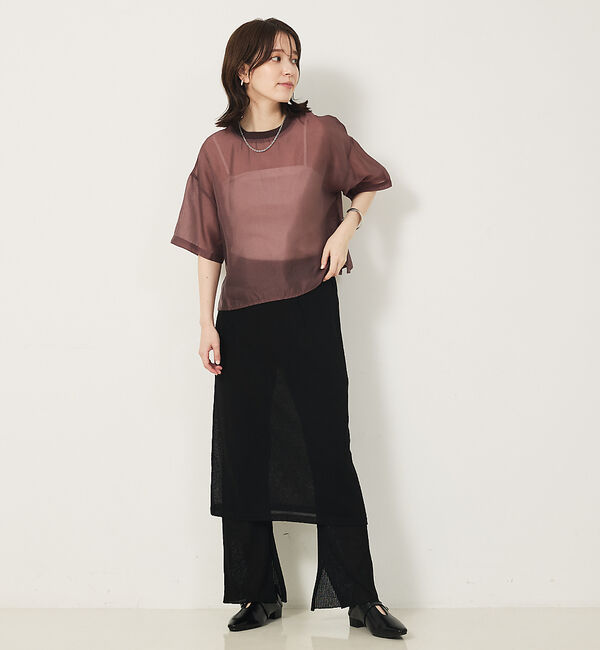 abahouse mavie「【セットアップ対応】ニットスカートレイヤードパンツ」|その他|