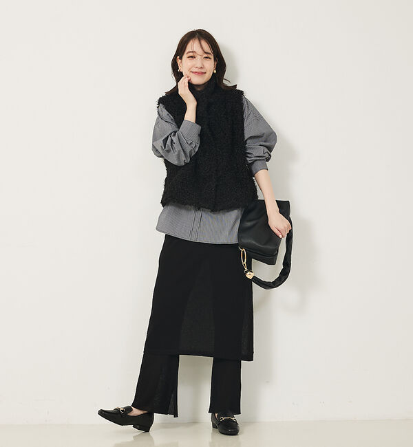 abahouse mavie「【セットアップ対応】ニットスカートレイヤードパンツ」|その他|