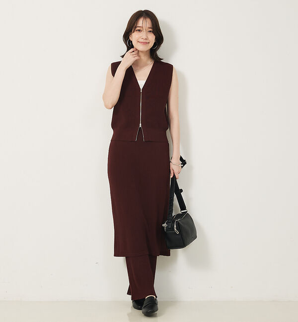 abahouse mavie「【セットアップ対応】ニットスカートレイヤードパンツ」|その他|