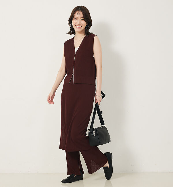 abahouse mavie「【セットアップ対応】ニットスカートレイヤードパンツ」|その他|