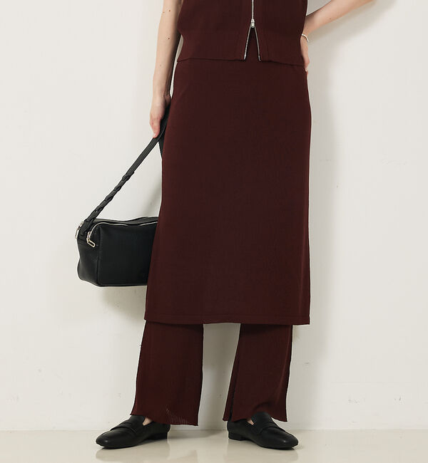 abahouse mavie「【セットアップ対応】ニットスカートレイヤードパンツ」|その他|