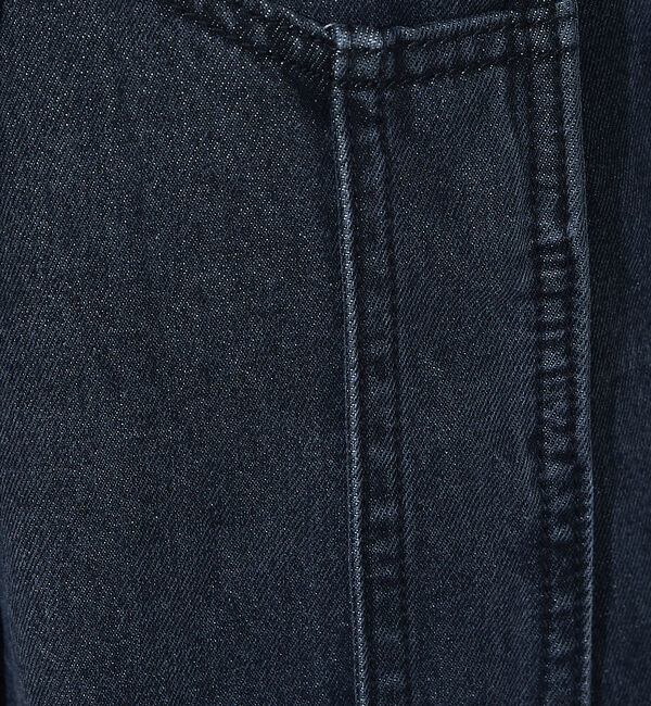 NOMINE「サイドライン タック ワイド ハイウエスト デニムパンツ」|デニム|