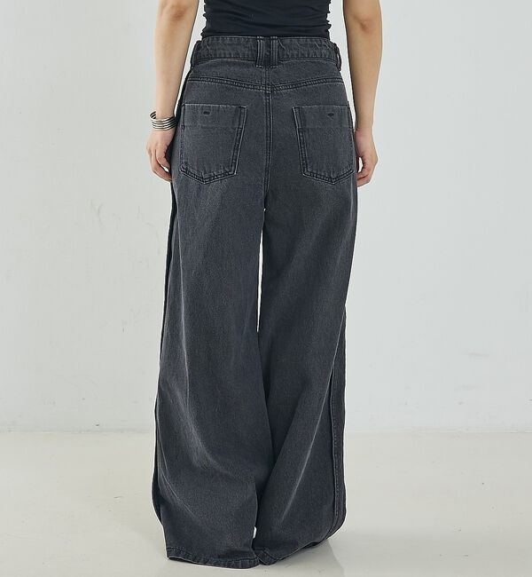 NOMINE「サイドライン ワイド デニムパンツ【予約】」|デニム|