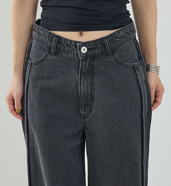 NOMINE「サイドライン ワイド デニムパンツ【予約】」|デニム|