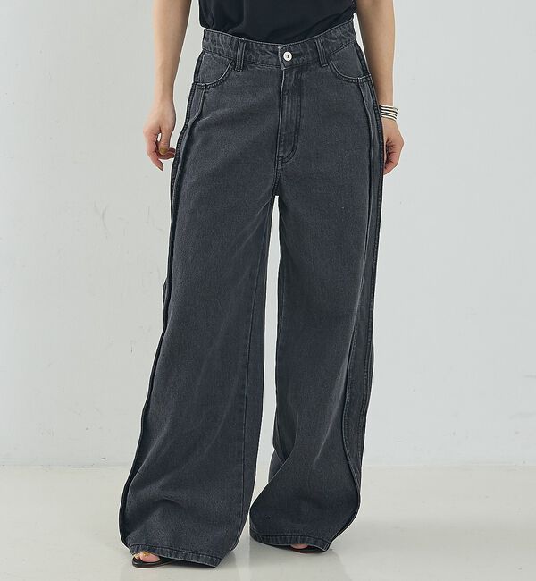 NOMINE「サイドライン ワイド デニムパンツ【予約】」|デニム|