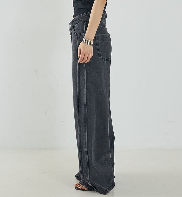 NOMINE「サイドライン ワイド デニムパンツ【予約】」|デニム|