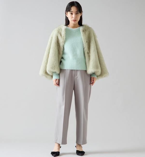 TIARA「ノーカラーファーコート」|その他|