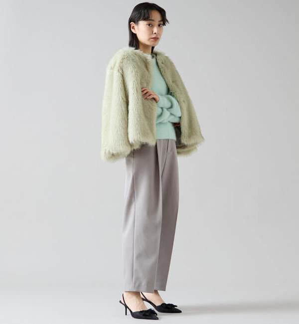 TIARA「ノーカラーファーコート」|その他|