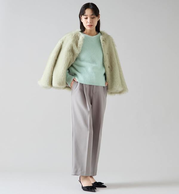 TIARA「ノーカラーファーコート」|その他|