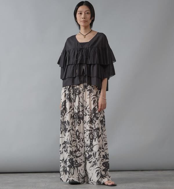 Liesse「【インド生産】ティアードフリルブラウス」|シャツ・ブラウス|