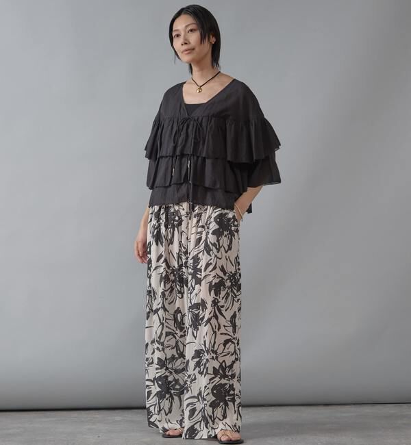 Liesse「【インド生産】ティアードフリルブラウス」|シャツ・ブラウス|