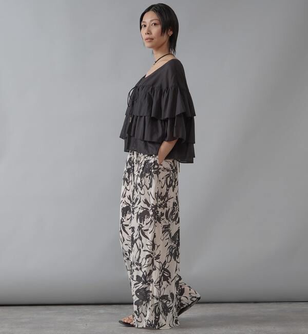 Liesse「【インド生産】ティアードフリルブラウス」|シャツ・ブラウス|