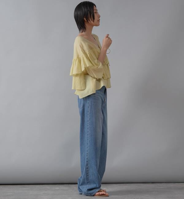 Liesse「【インド生産】ティアードフリルブラウス」|シャツ・ブラウス|