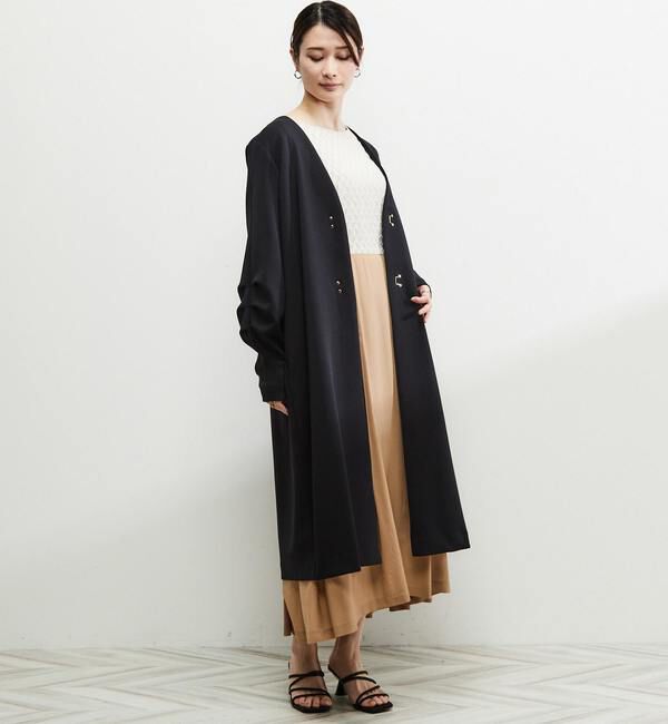 Soffitto「《定番》ノーカラータックスリーブコート」|その他|