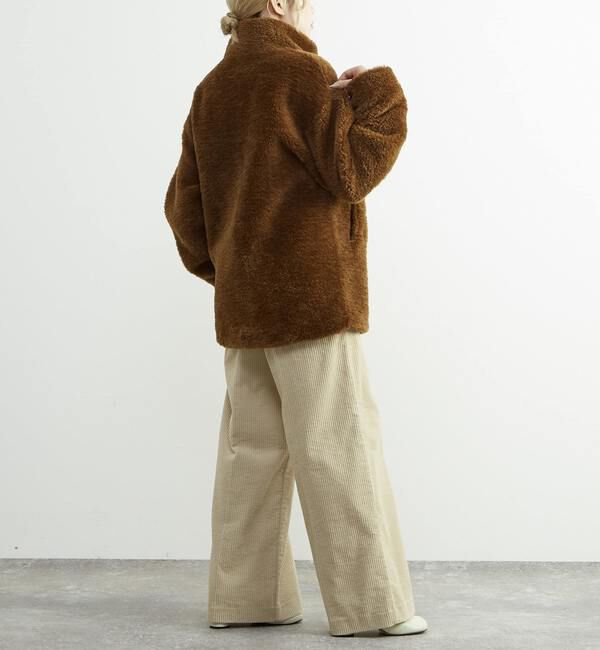 SOFFITTO「スタンド袖口リブミドル丈ファーコート」|その他|