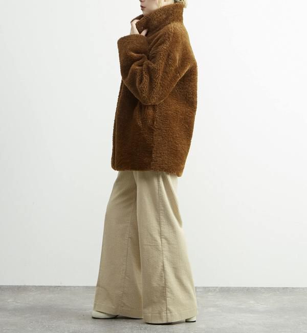 SOFFITTO「スタンド袖口リブミドル丈ファーコート」|その他|