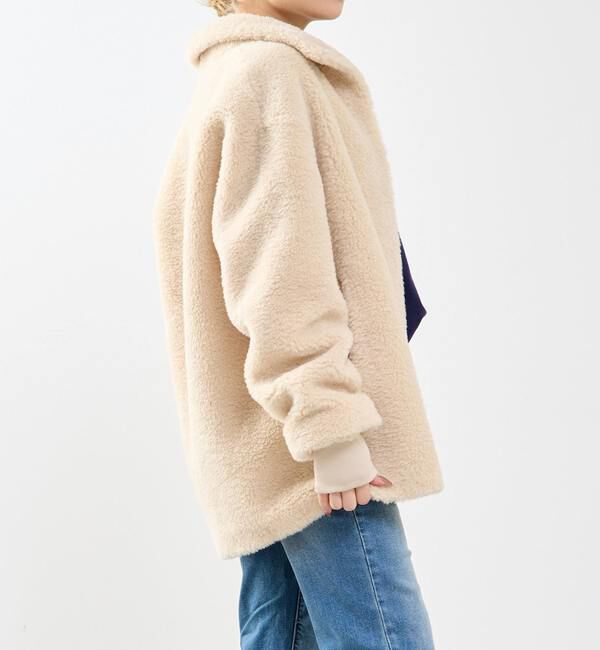 SOFFITTO「スタンド袖口リブミドル丈ファーコート」|その他|