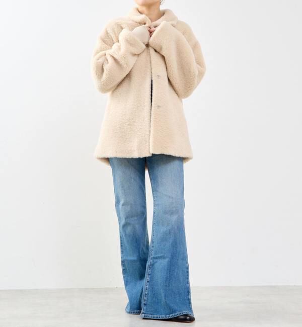 SOFFITTO「スタンド袖口リブミドル丈ファーコート」|その他|