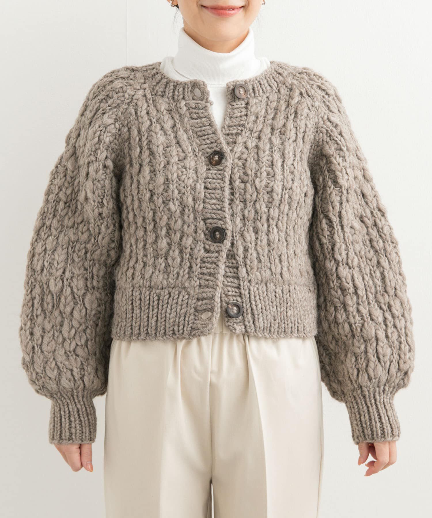 URBAN RESEARCH DOORS「『別注』KHWOPA SPIRIT&times;DOORS　スラブカーディガン」|カーディガン|