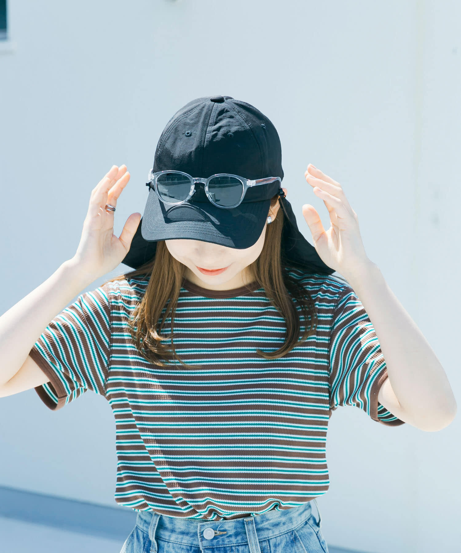 SMELLY「『撥水/UVカット』サンシェードキャップ」|キャップ・キャスケット|