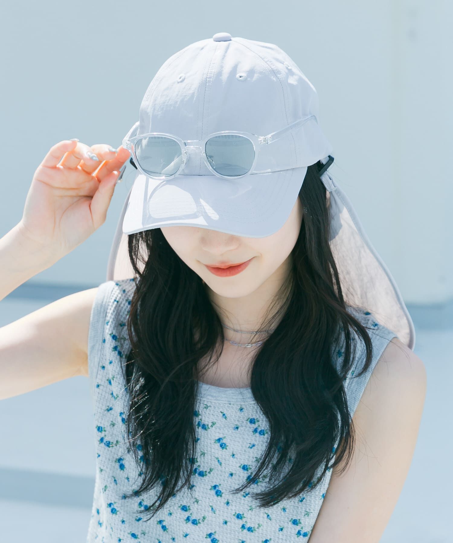 SMELLY「『撥水/UVカット』サンシェードキャップ」|キャップ・キャスケット|グレー