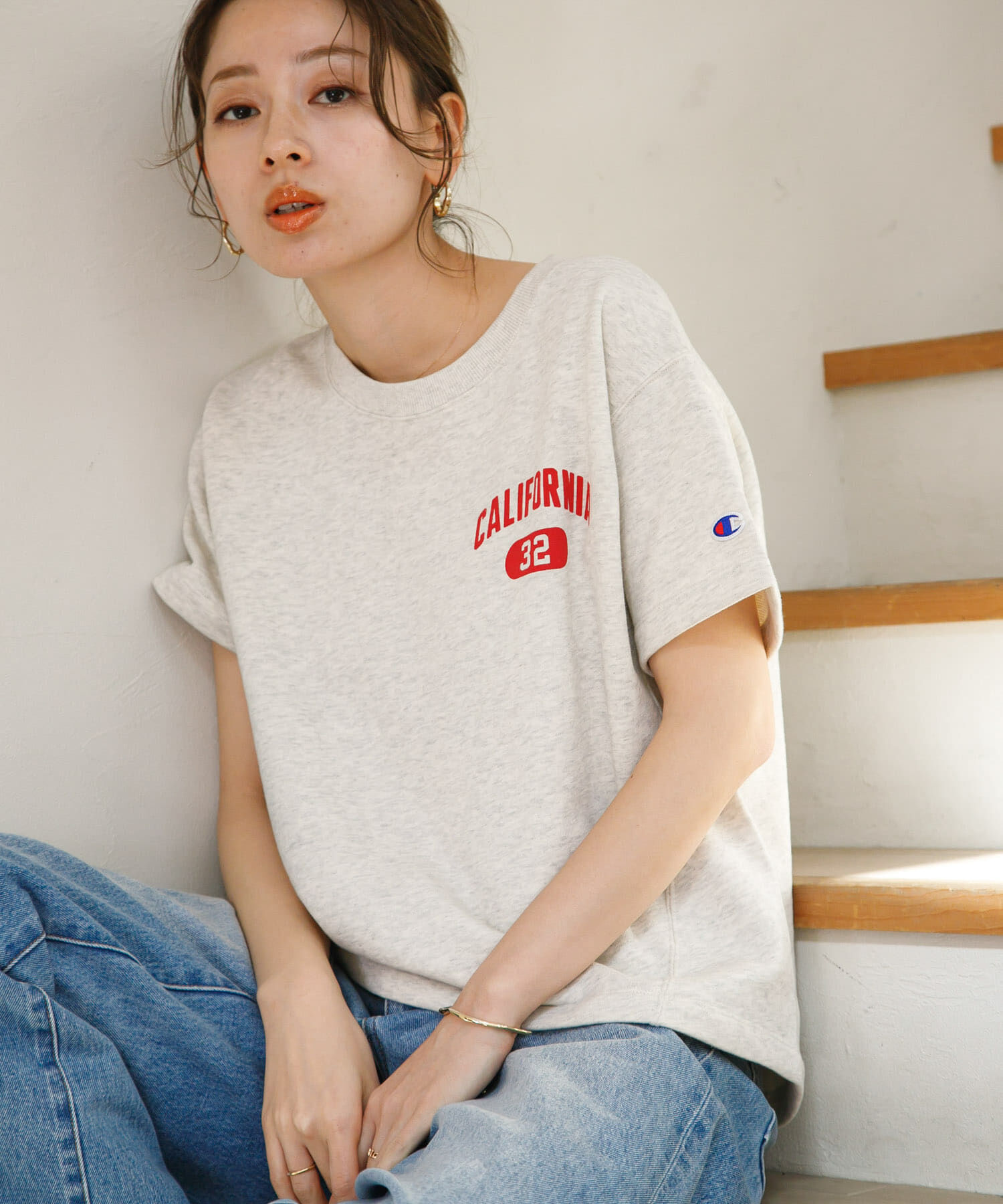 Sonny Label 「『別注』Champion&times;Sonny Label　ラウンドヘムスウェットTシャツ」|スウェット・ジャージ|