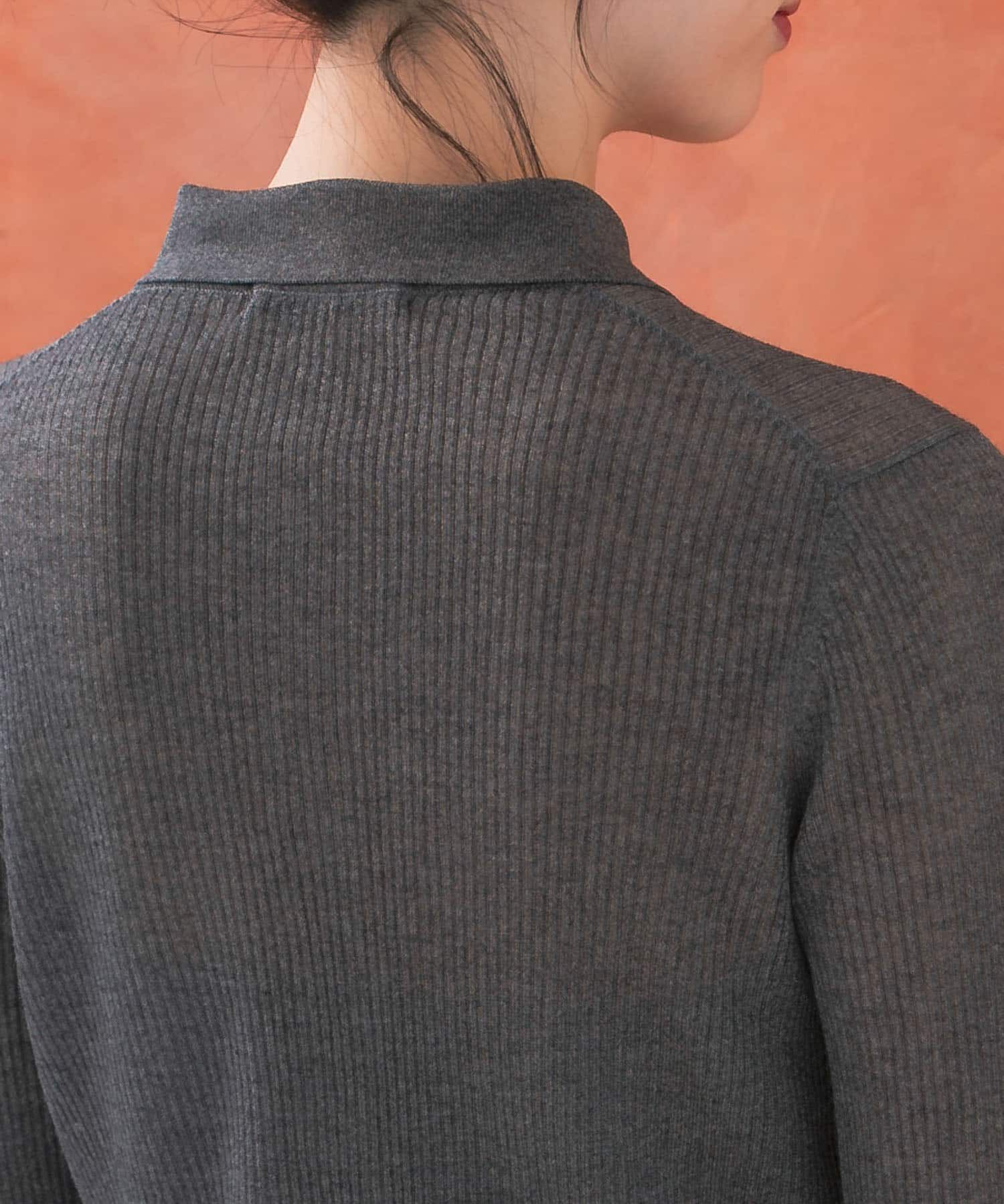 URBAN RESEARCH ROSSO「シアーリブポロニット」|ニット・セーター|