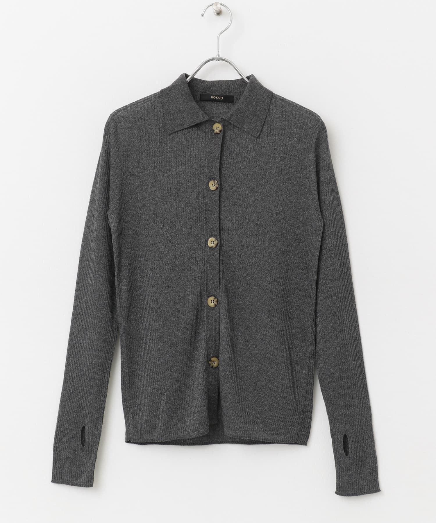 URBAN RESEARCH ROSSO「シアーリブポロニット」|ニット・セーター|