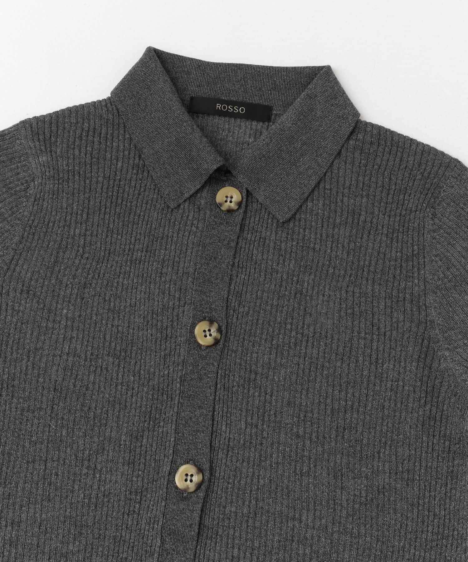 URBAN RESEARCH ROSSO「シアーリブポロニット」|ニット・セーター|