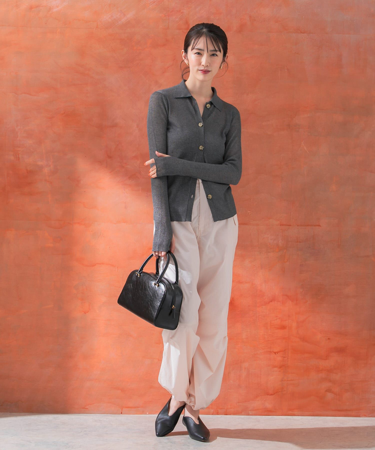 URBAN RESEARCH ROSSO「シアーリブポロニット」|ニット・セーター|