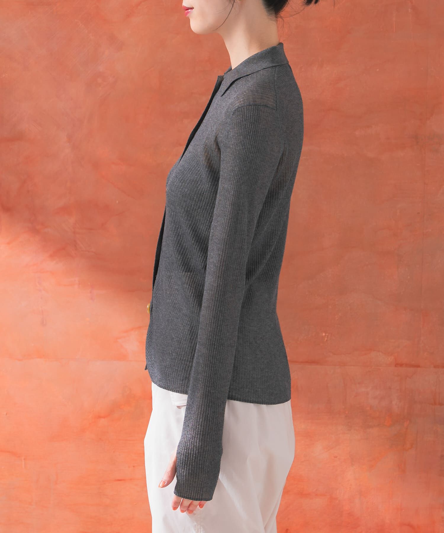 URBAN RESEARCH ROSSO「シアーリブポロニット」|ニット・セーター|