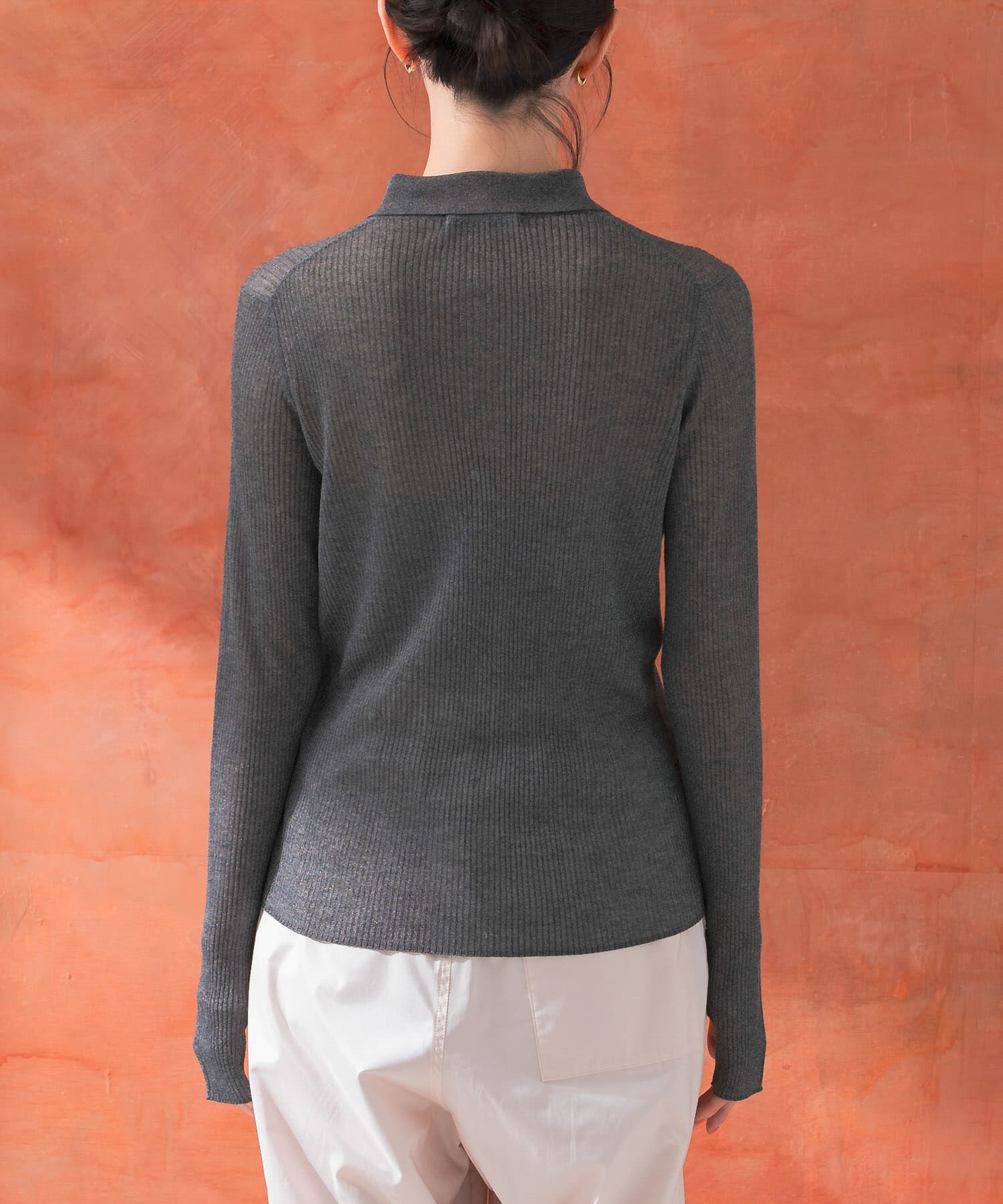 URBAN RESEARCH ROSSO「シアーリブポロニット」|ニット・セーター|