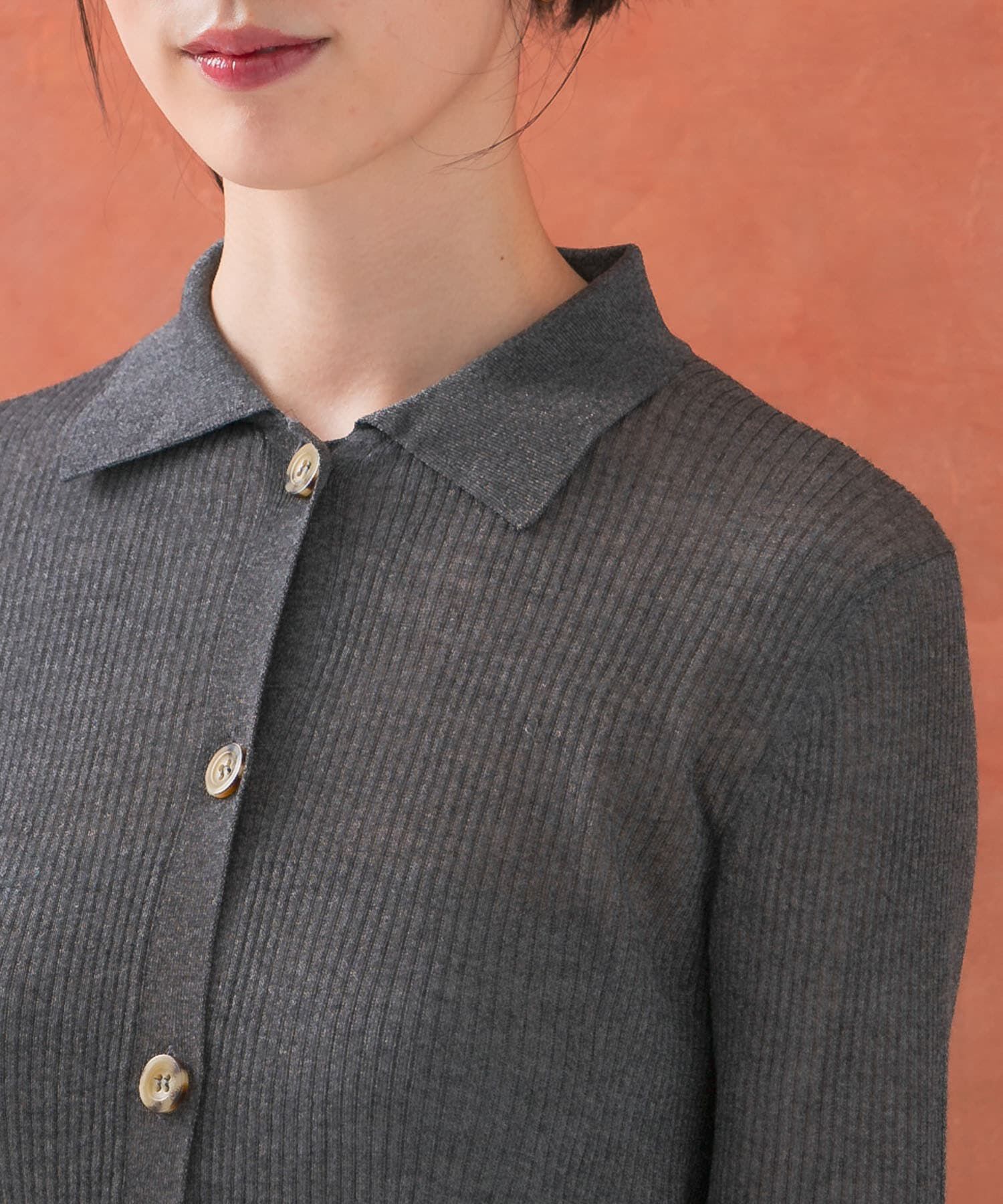 URBAN RESEARCH ROSSO「シアーリブポロニット」|ニット・セーター|