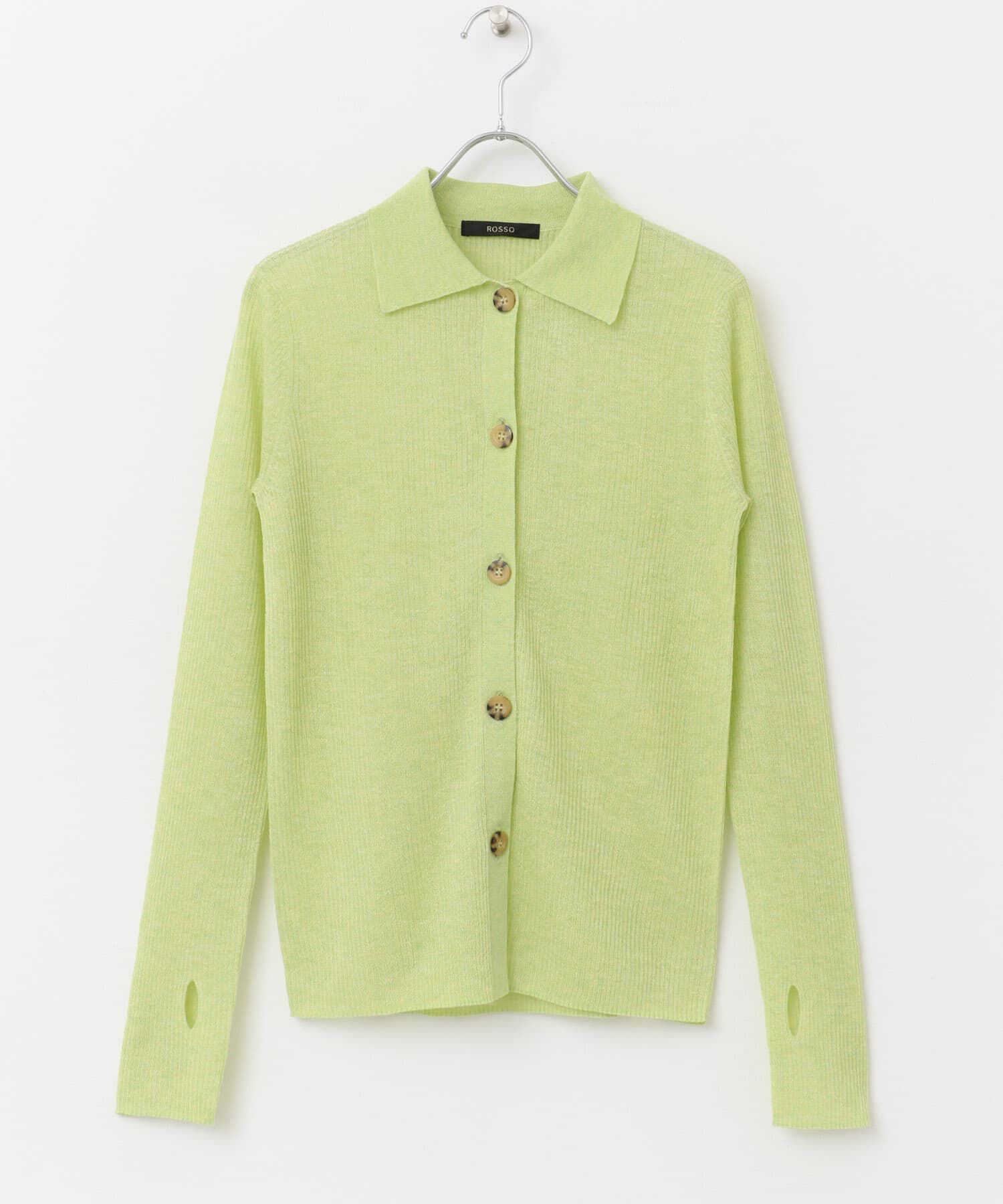 URBAN RESEARCH ROSSO「シアーリブポロニット」|ニット・セーター|