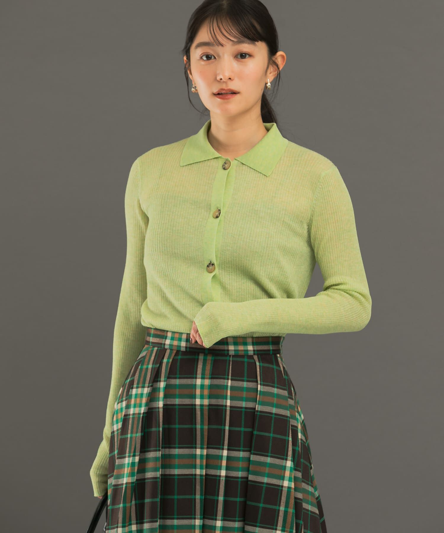 URBAN RESEARCH ROSSO「シアーリブポロニット」|ニット・セーター|