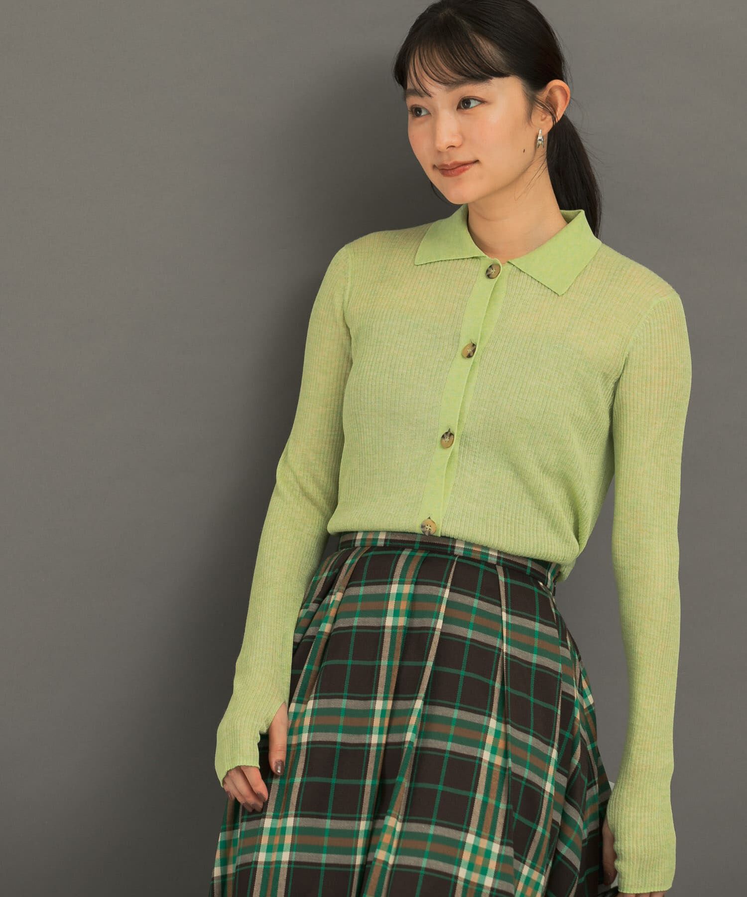 URBAN RESEARCH ROSSO「シアーリブポロニット」|ニット・セーター|