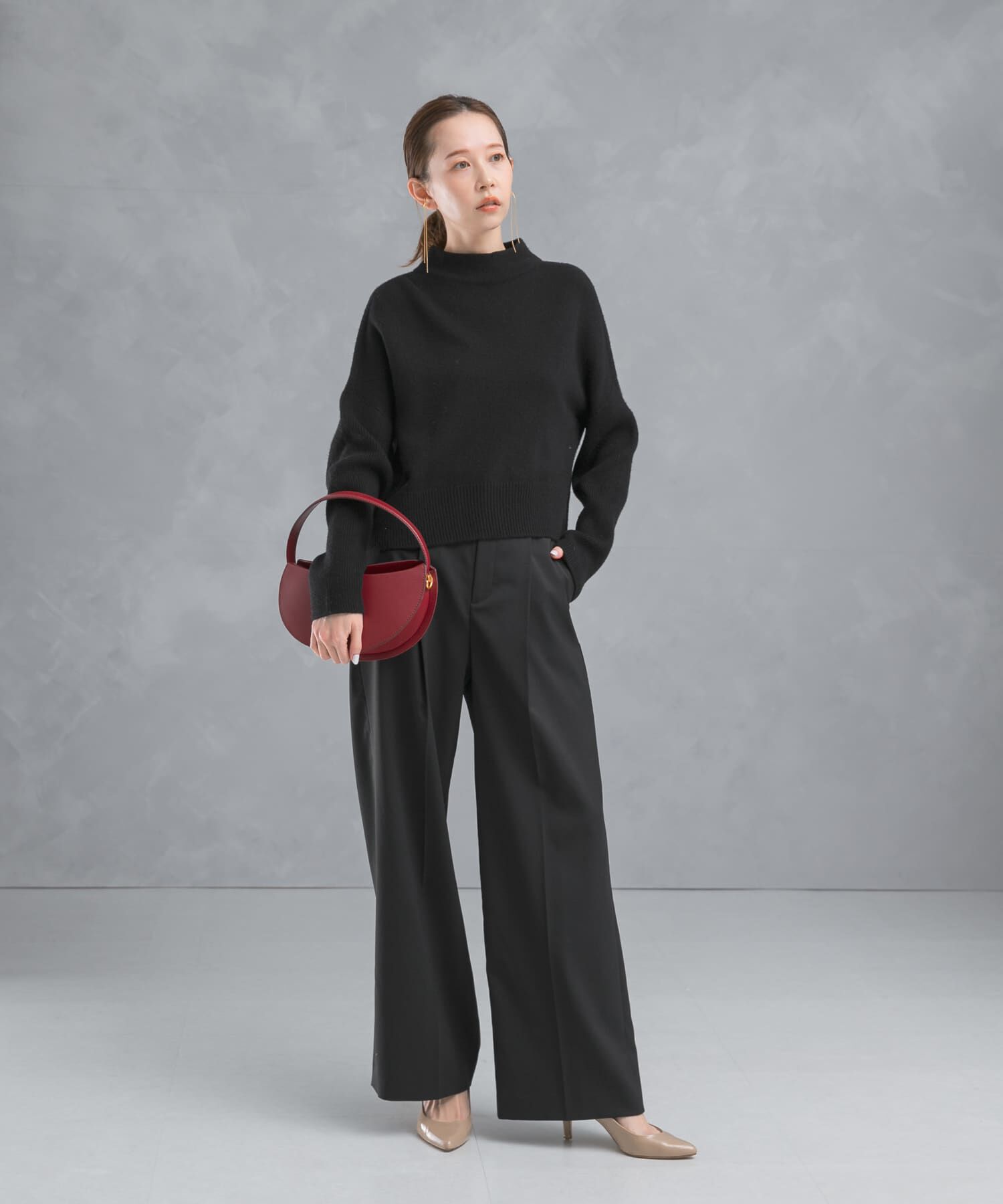 URBAN RESEARCH ROSSO「ショートハイネックホールニット」|ニット・セーター|