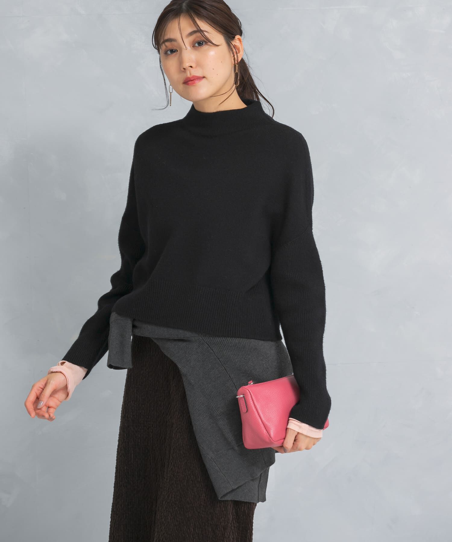 URBAN RESEARCH ROSSO「ショートハイネックホールニット」|ニット・セーター|