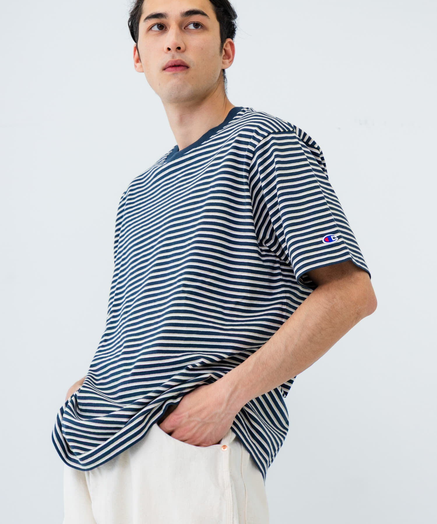 URBAN RESEARCH「『別注』Champion&times;UR　USA Fit BORDER T-shirts」|Tシャツ・カットソー|
