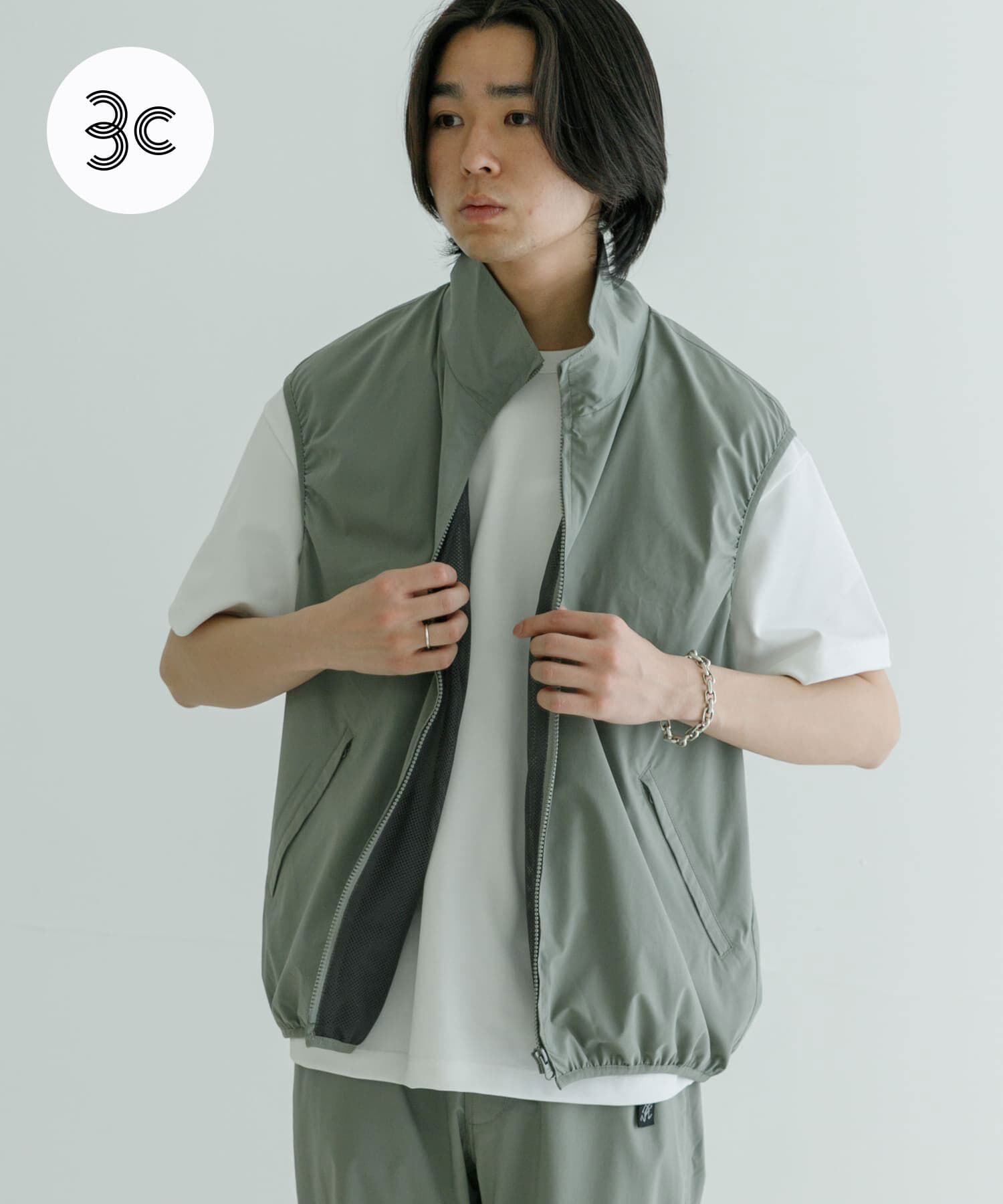 URBAN RESEARCH「SOLOTEXハイストレッチベスト」|ベスト・ジレ|カーキ