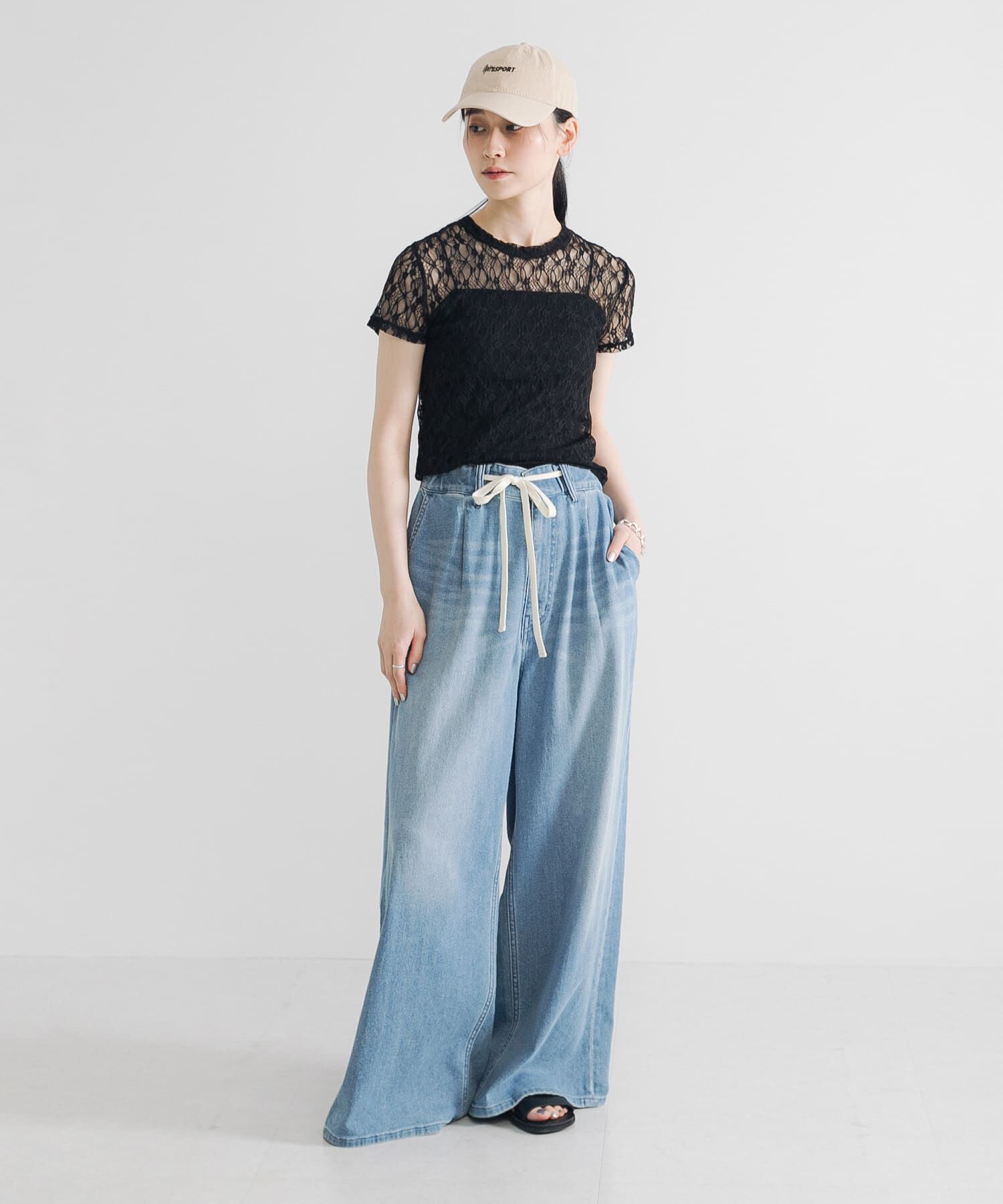 URBAN RESEARCH「ストレッチレースTシャツ」|Tシャツ・カットソー|