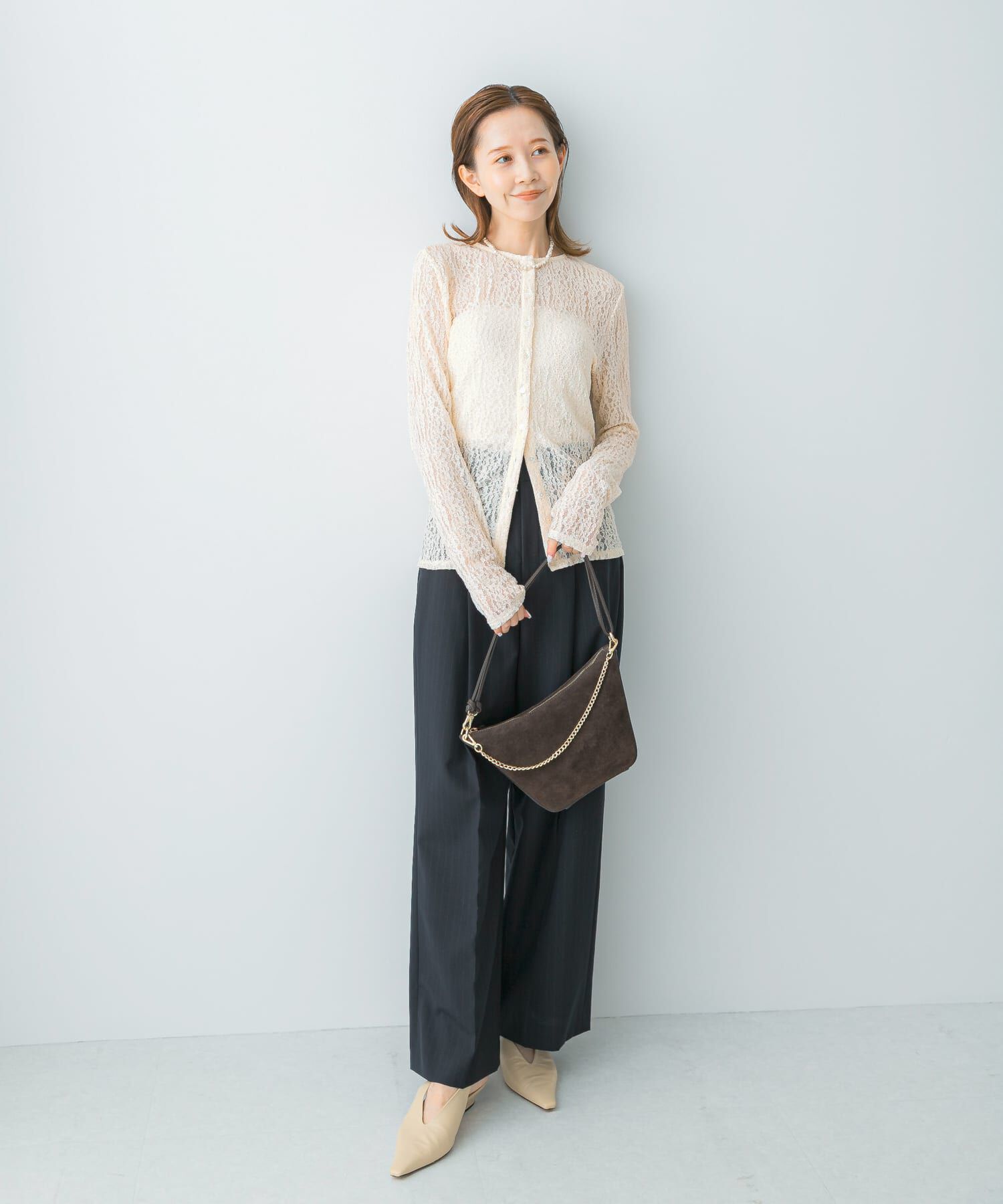 URBAN RESEARCH ROSSO「ラメレースカットソー」|Tシャツ・カットソー|