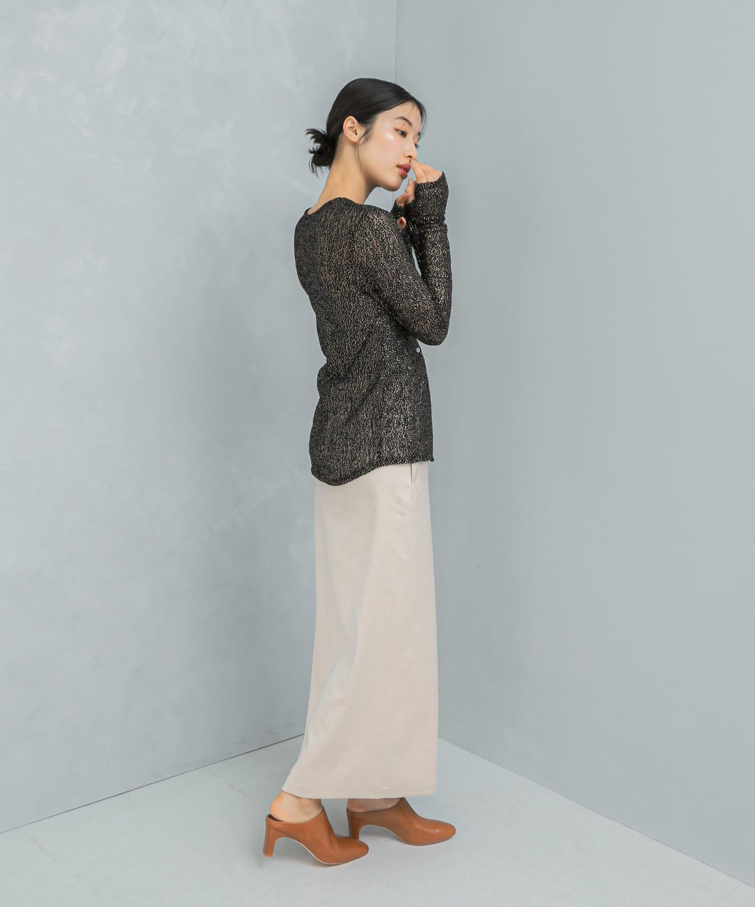 URBAN RESEARCH ROSSO「ラメレースカットソー」|Tシャツ・カットソー|