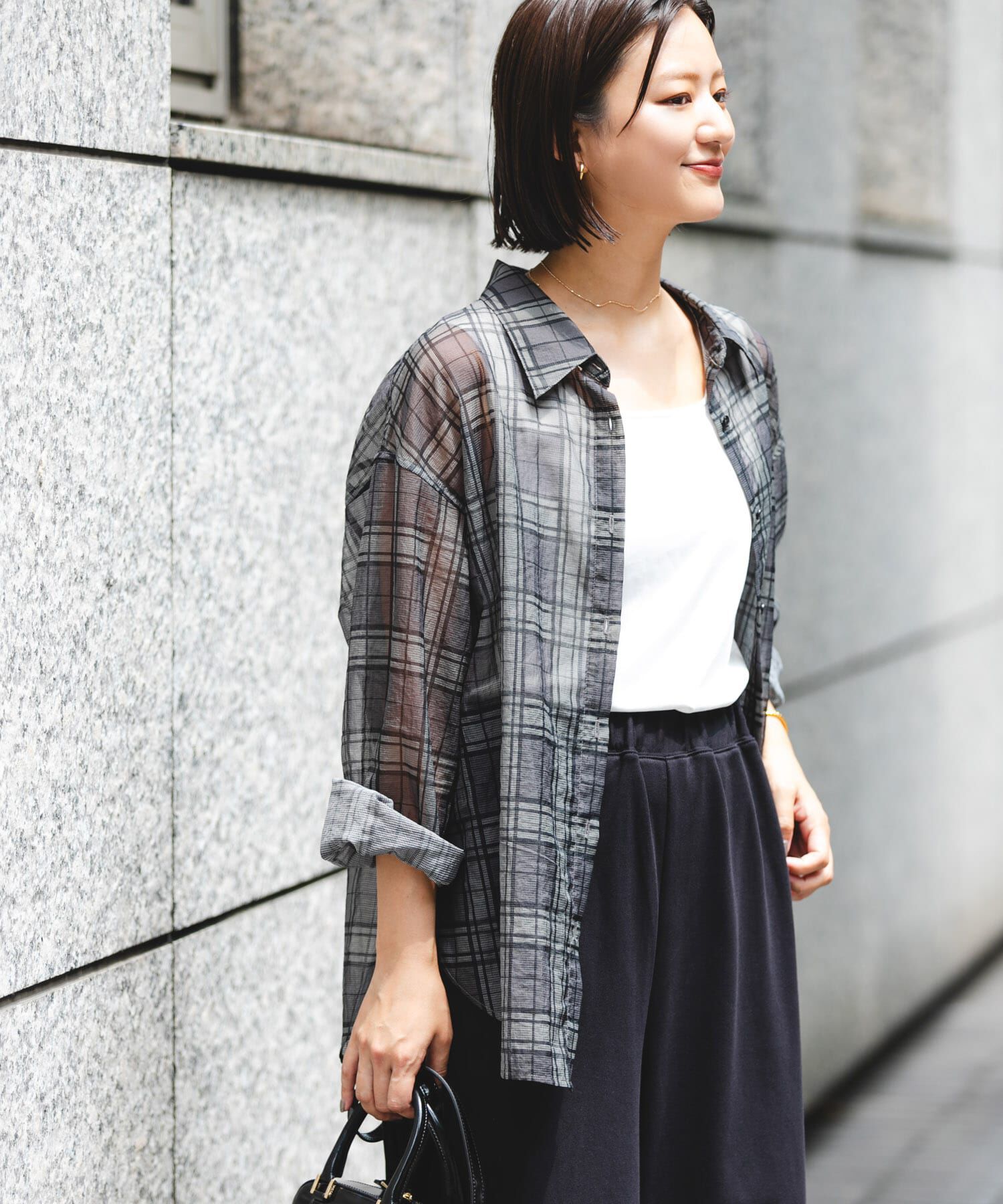 URBAN RESEARCH「シアーチェックオーバーシャツ」|シャツ・ブラウス|