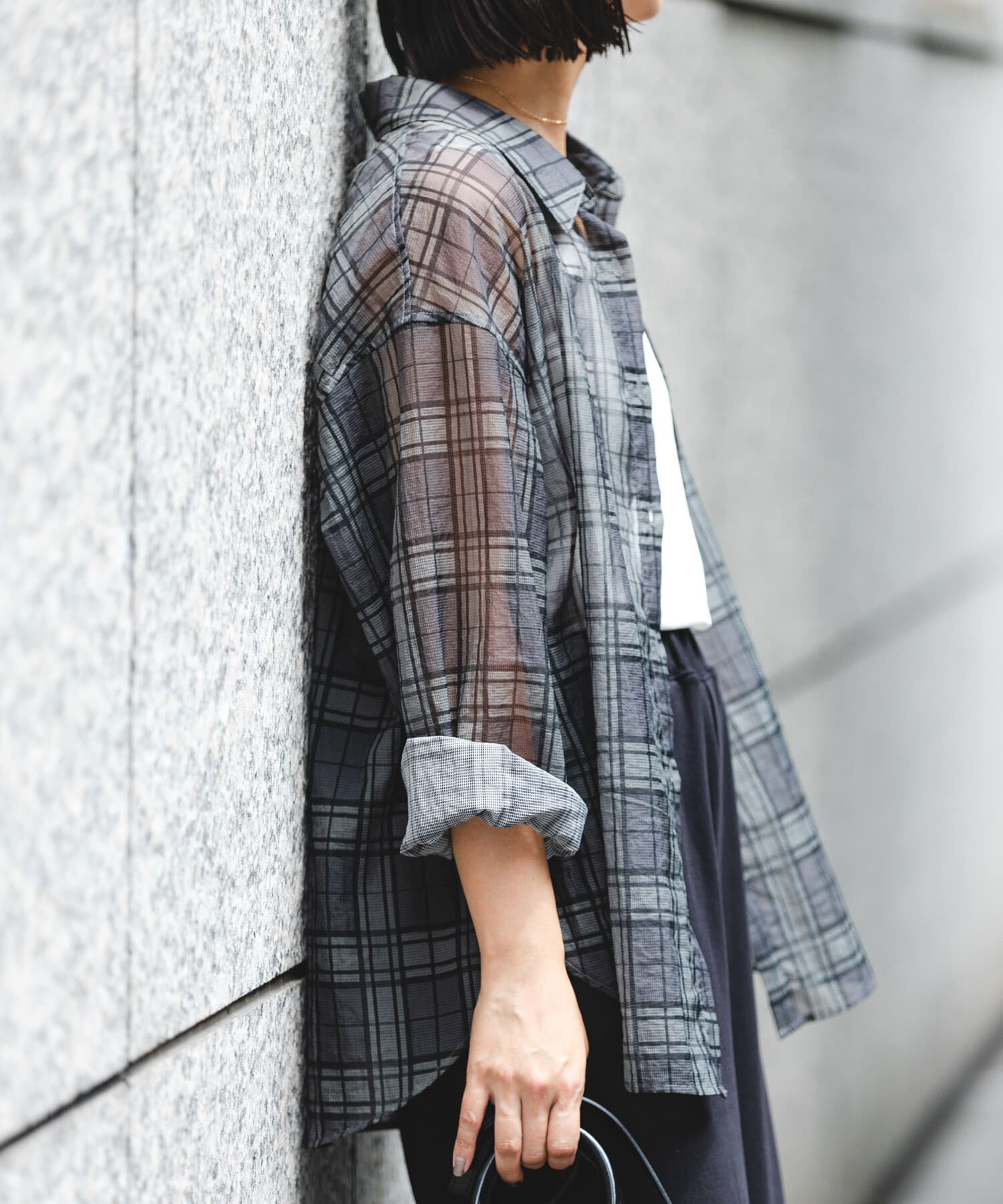 URBAN RESEARCH「シアーチェックオーバーシャツ」|シャツ・ブラウス|