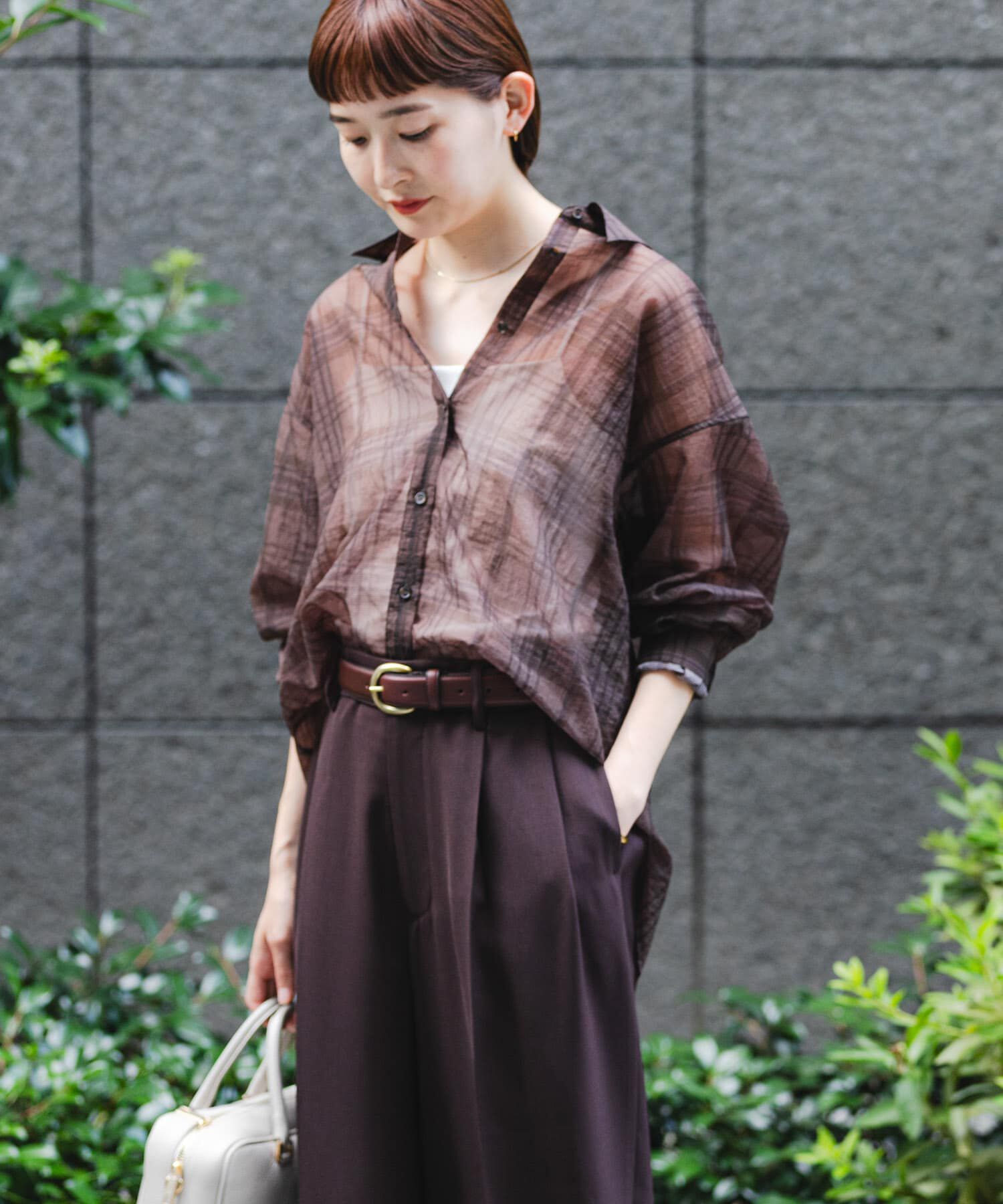 URBAN RESEARCH「シアーチェックオーバーシャツ」|シャツ・ブラウス|