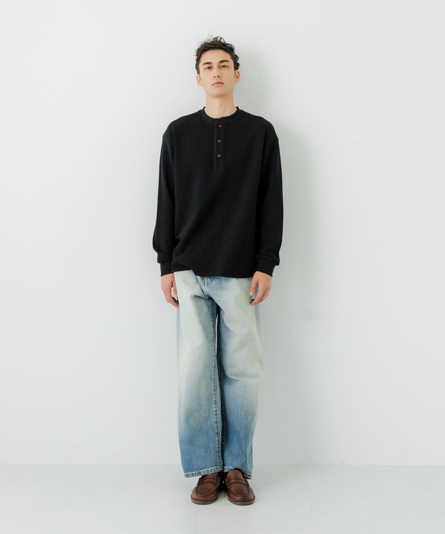 URBAN RESEARCH「『UR TECH』度詰めワッフルヘンリーロングスリーブ」|Tシャツ・カットソー|