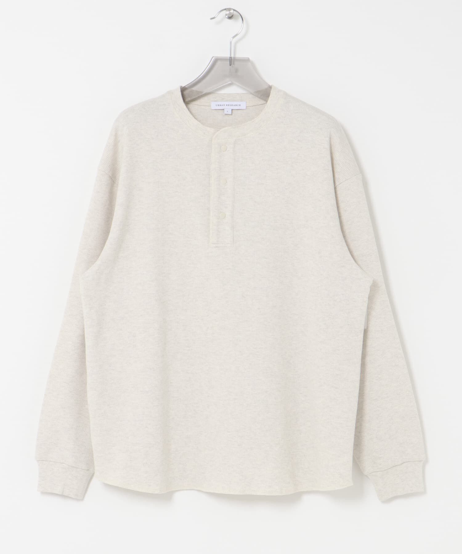 URBAN RESEARCH「『UR TECH』度詰めワッフルヘンリーロングスリーブ」|Tシャツ・カットソー|