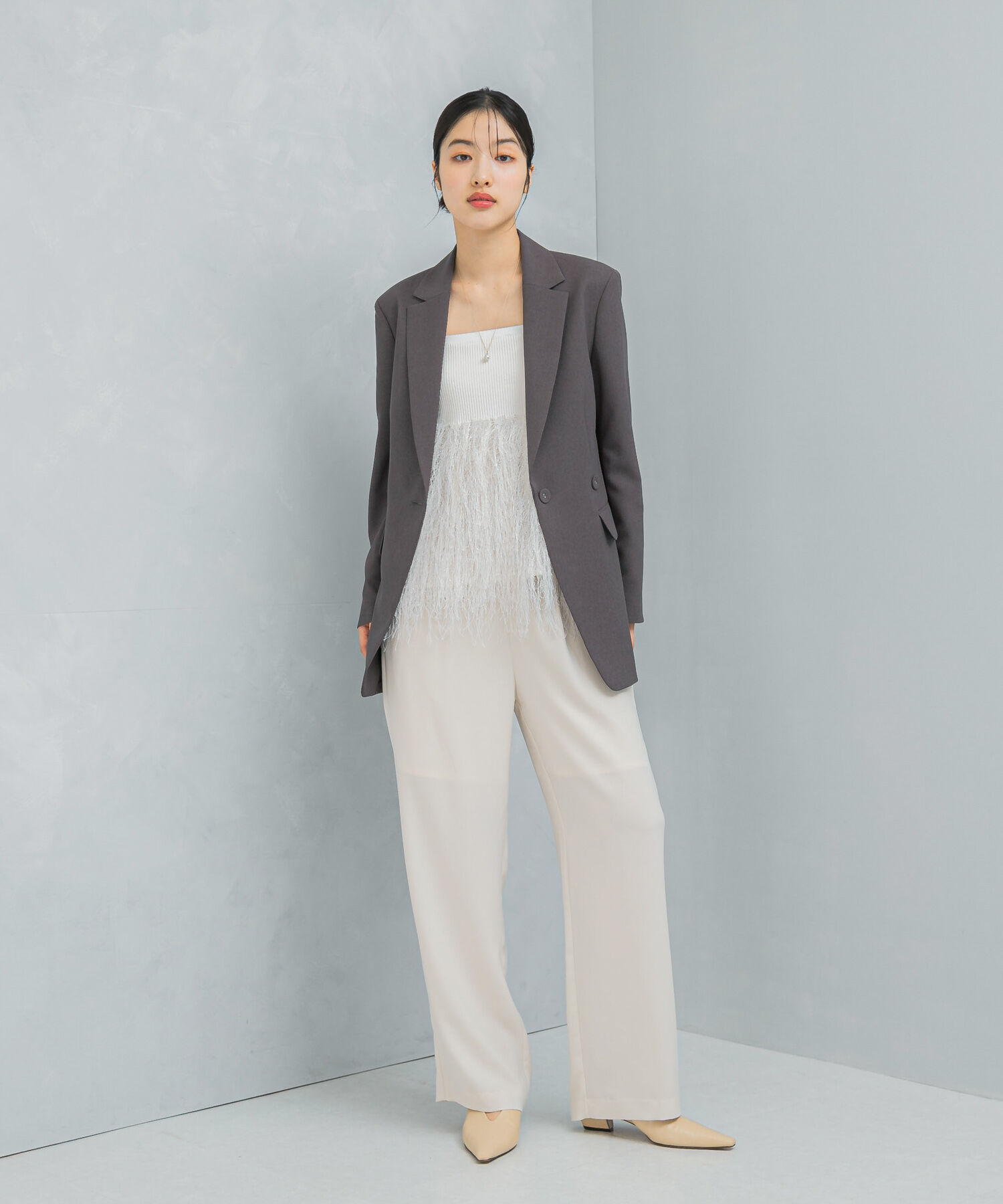 URBAN RESEARCH ROSSO「フェザーフリンジニットビスチェ」|ニット・セーター|