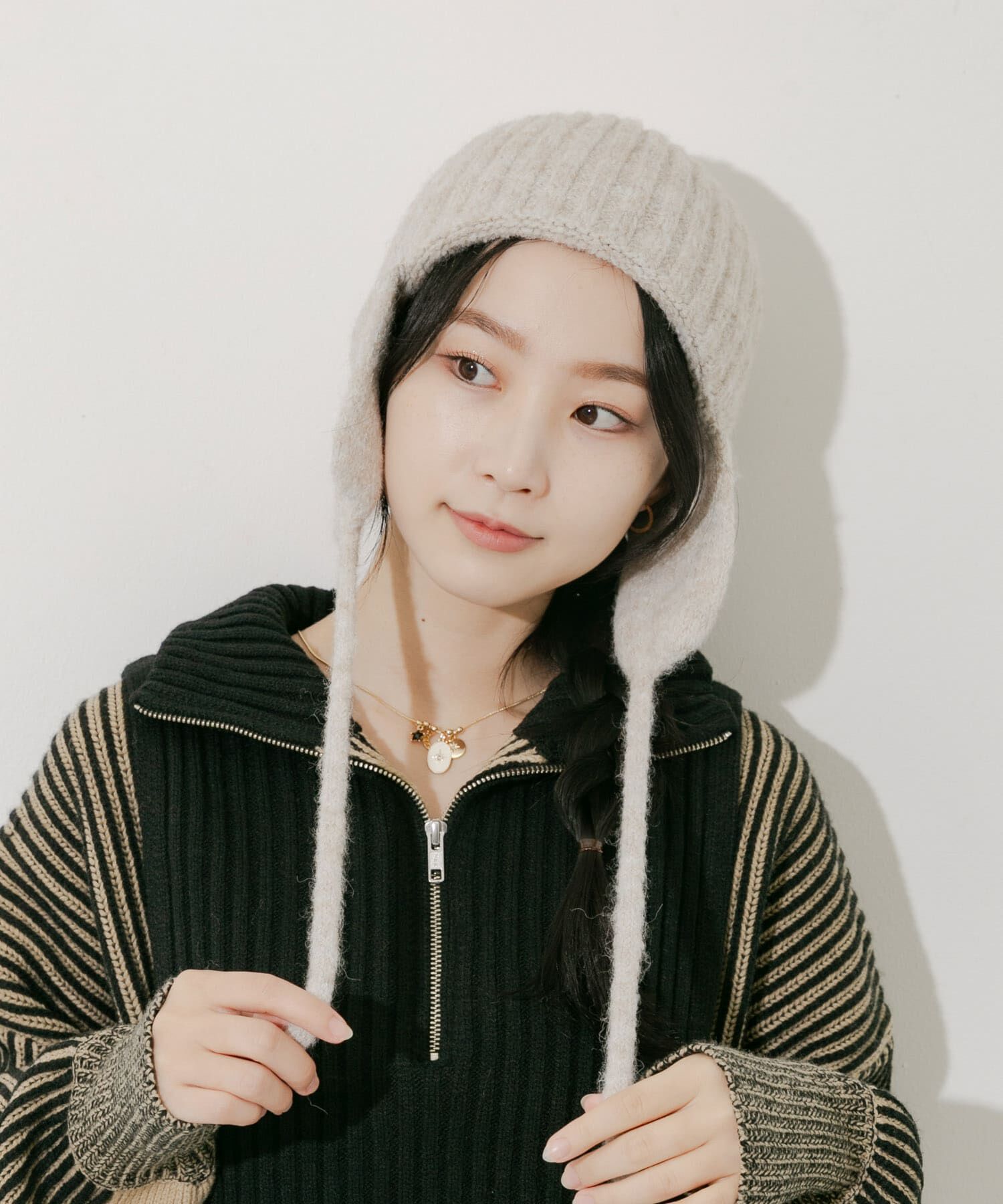 SMELLY「イヤーフラップニットキャップ」|ニット帽|